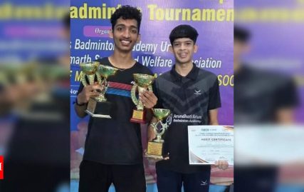 sairaj,-jeeva-win-maiden-men’s-doubles-title-at-district-selection-badminton-tournament