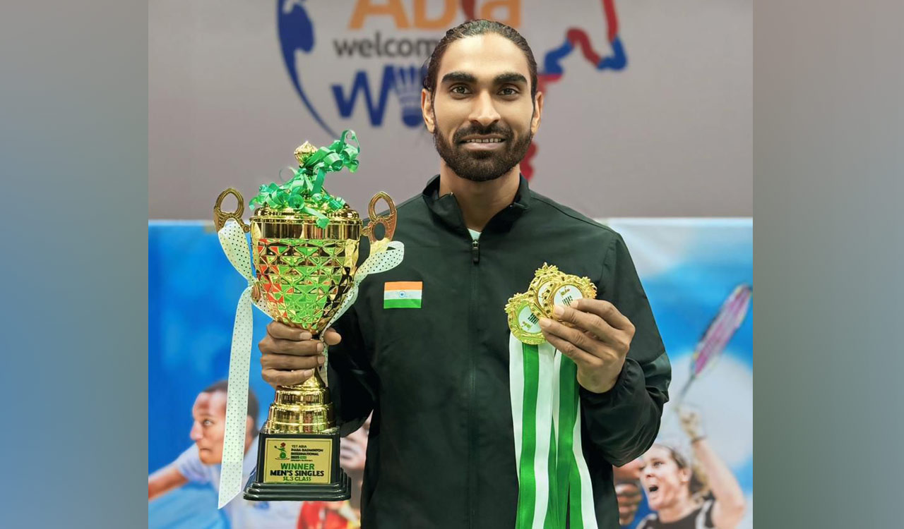 pramod-bhagat-wins-triple-gold-at-abia-para-badminton-international-2025